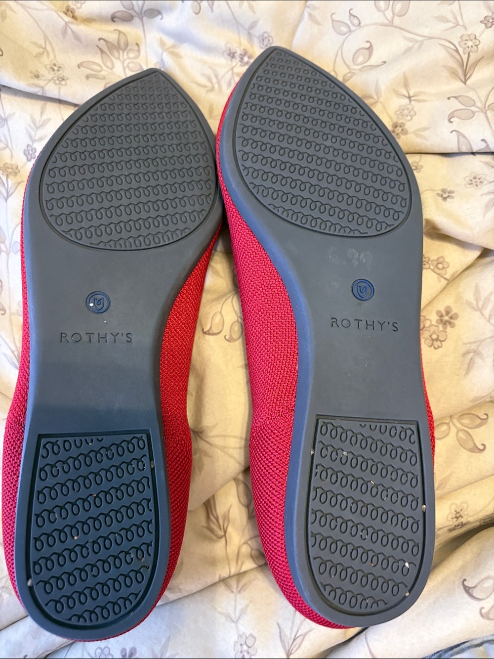 Rothy's The Point Flats In Chili Red - Picture 2 of 7